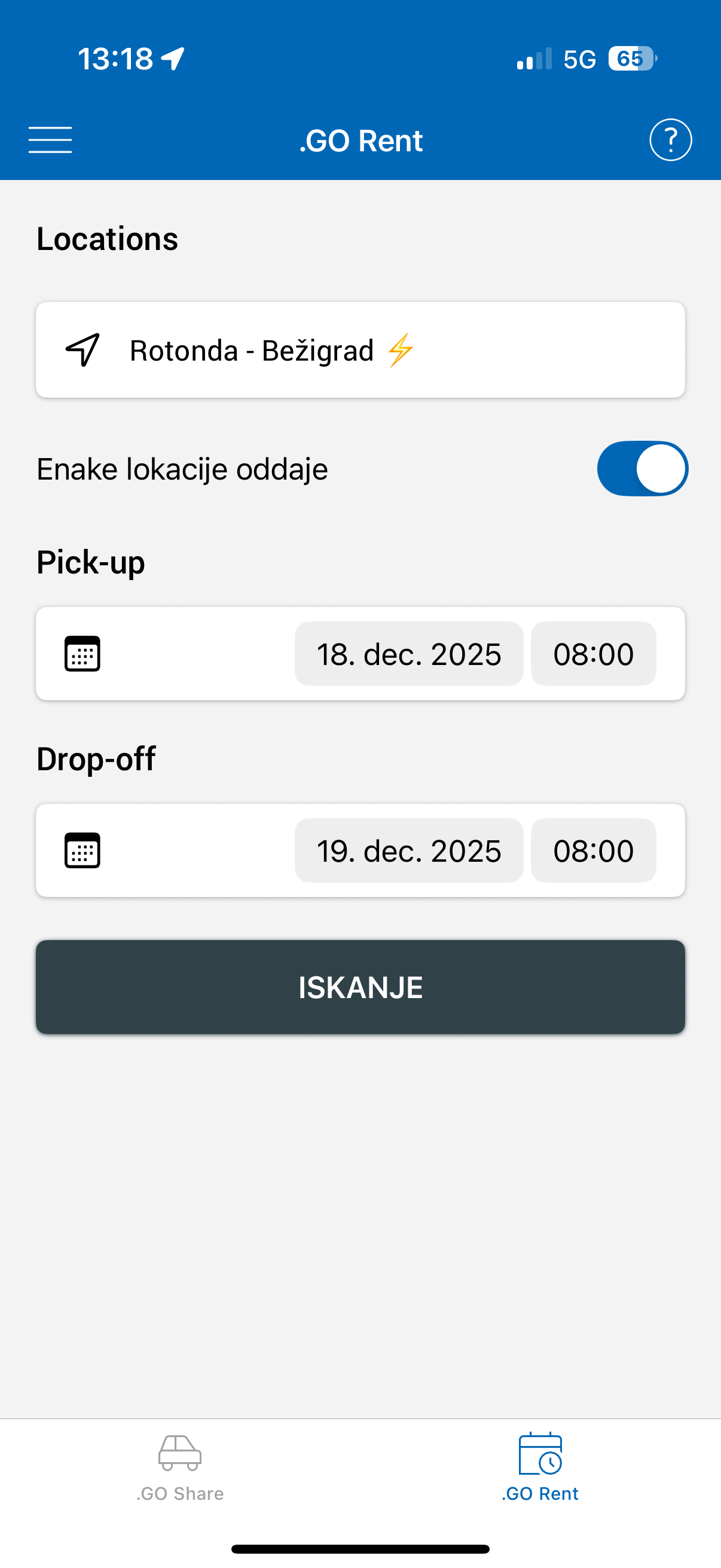 Choose the date and location